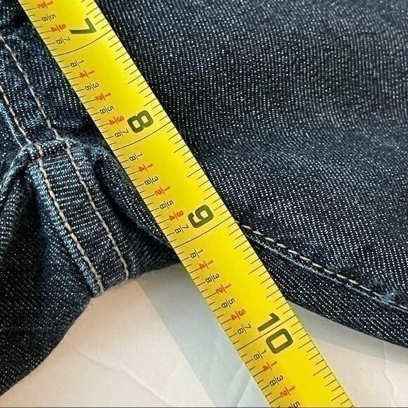 Banana Republic Skinny Leg Dark Wash Crop Boho Jeans Size 6 - Picture 11 of 12